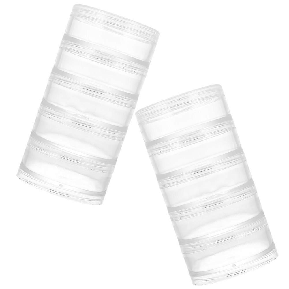 Transparent Plastic Storage Box for Multifunctional Use 2Pcs Set