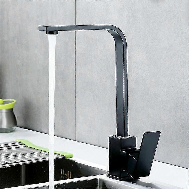 Black kitchen sink mixer 360 rotation