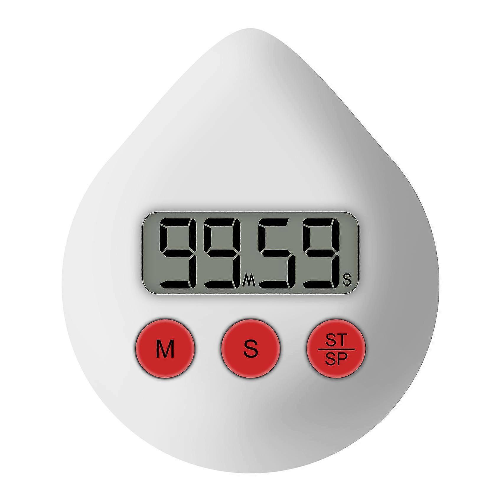 Digital Clock Timer Temperature Humidity Visual Countdown Timer Wall Clock White JH4