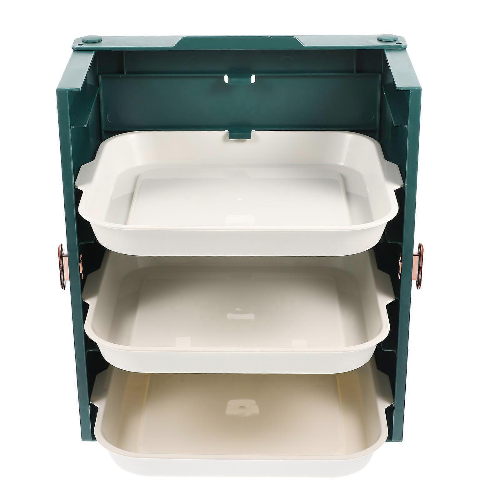 Wall Mounted Dry Racks Side Dish Organization Rack Cooking Preparation Rectangular High Grade Plastic Foldable Storage 1Set