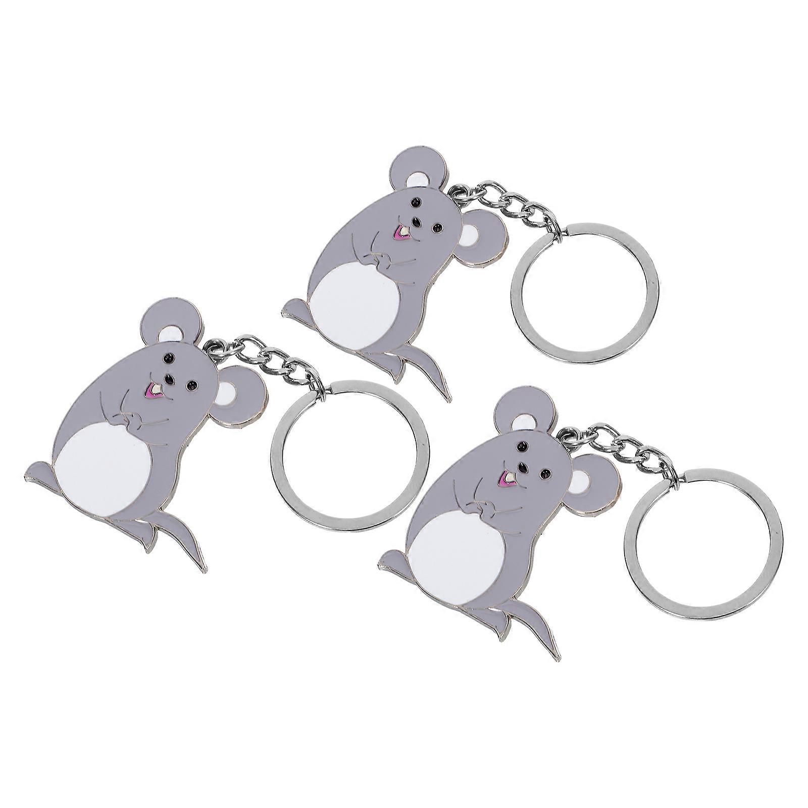 Mouse Keychain Creative Key Rings for Decoration 3Pcs Set