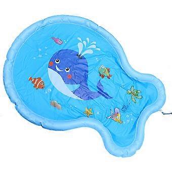 Tapete de brinquedo aquático infantil com estampa de baleia (1 unidade) na cor azul.