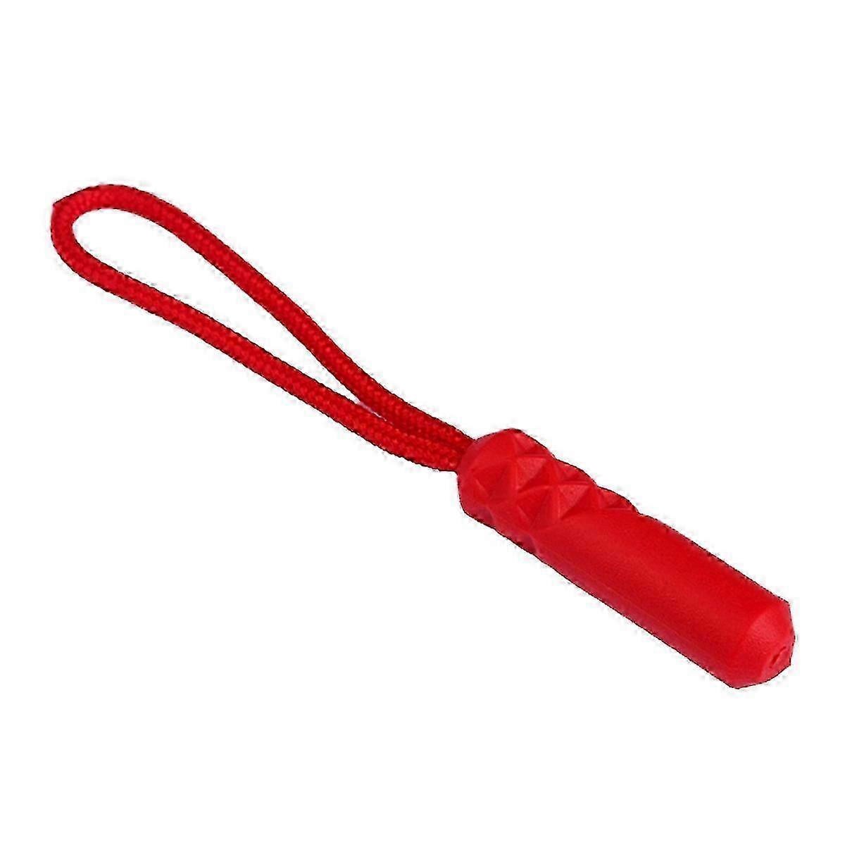 Plastic zipper puller, plastic puller, red