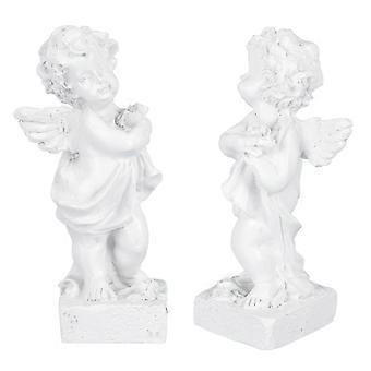 Miniatura de anjo para decoração de casa em miniatura (2 peças) em resina.
