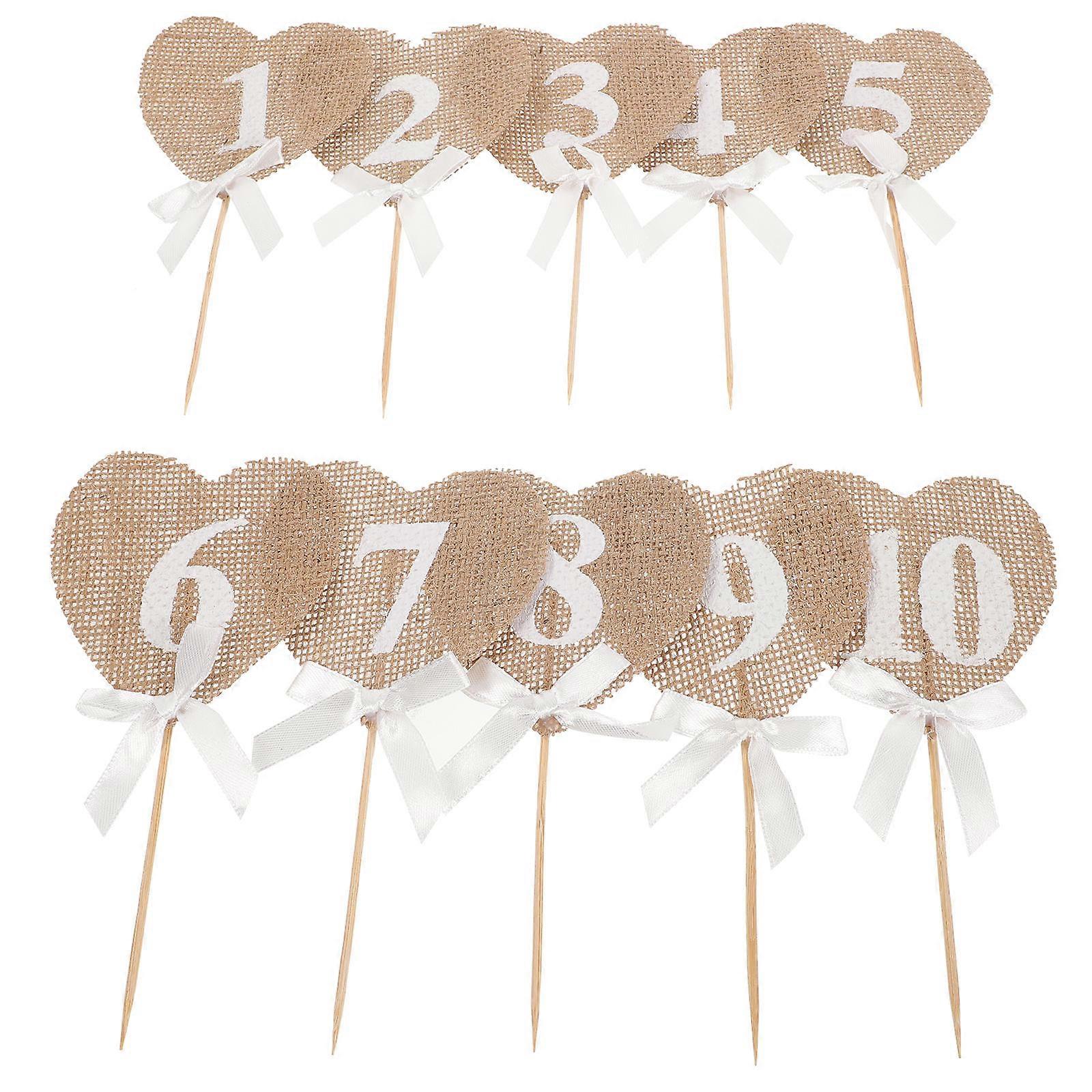 Rustic Wedding Table Numbers for Wedding Decor 1-10 Pieces