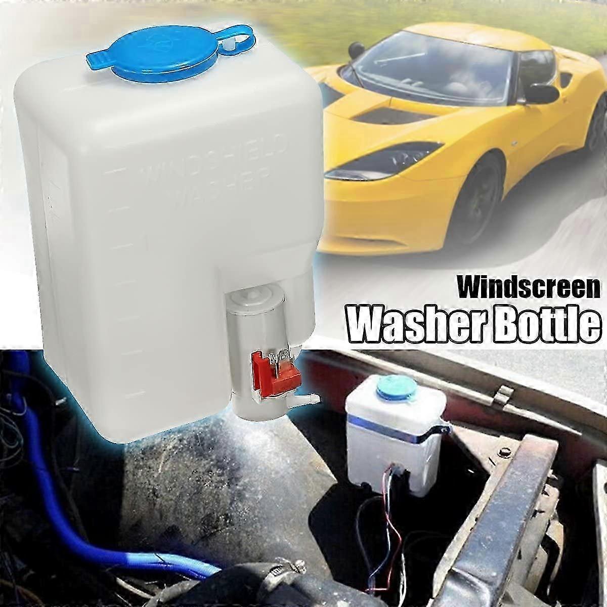 Universal Car Windshield Washer Pump Kit with Pump Jet Button Switch