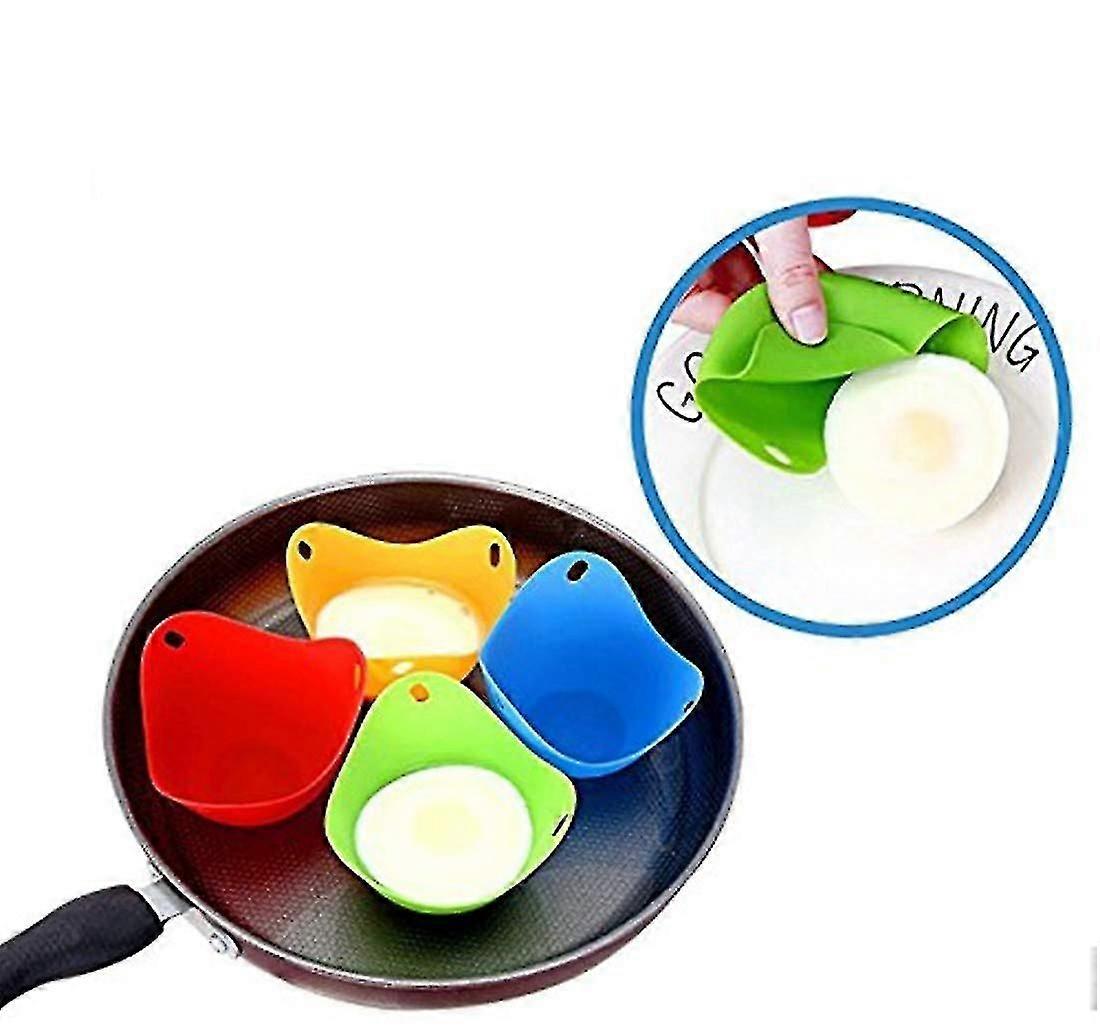 Silikon eggpoacherkopper, sett med 6, perfekt posjerte egg