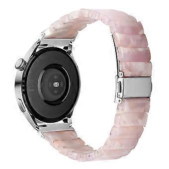Horlogeband voor Huawei Watch 5 46mm/GT 5 Pro 46mm/GT 5 46mm, 1-kraal acrylhars waterdichte armband met zilveren gesp