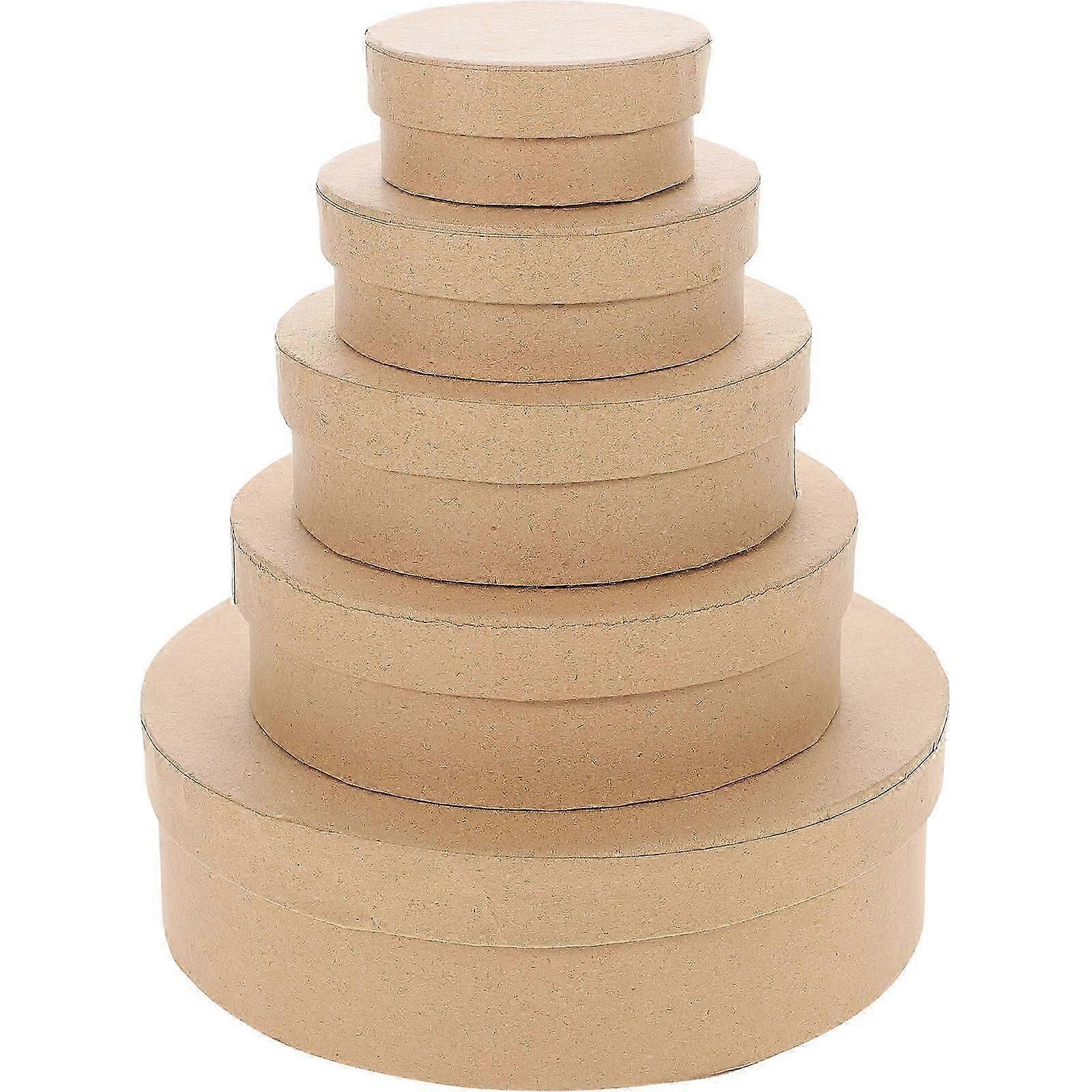 Paper Box Gift 5Pcs Round Souvenir Packaging Boxes for Packaging