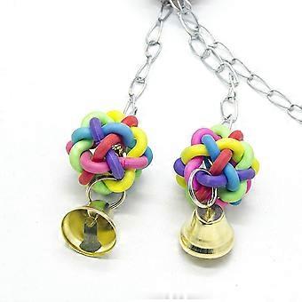 Parrot Bite Toy Hanging Bird Bite Ball Toy Colorful Plastic Accessory