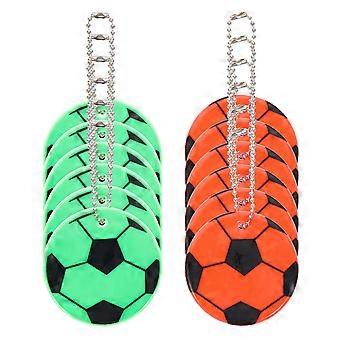 Reflective Hanging Ornament Soccer Pendant for Decor 12Pcs Assorted Color PVC
