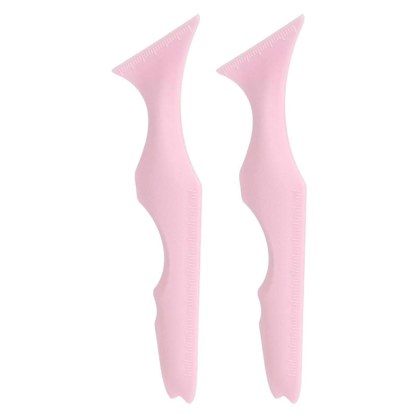 Eyeliner Stencil Tool 2pcs Pink Reusable Silicone Template for Precise Winged Application