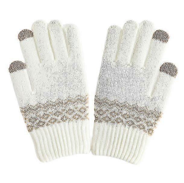 Winter Warme Strickhandschuhe Dicke Touchscreen-Fäustlinge