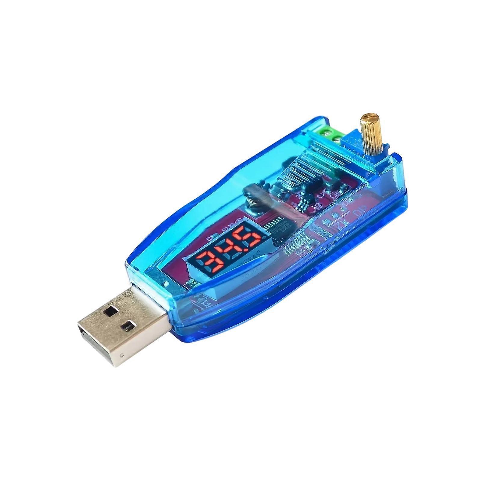 USB Regulator Module with Digital Status Display for DIY Electronics Users, Device Conversion and Repair Tasks  red light