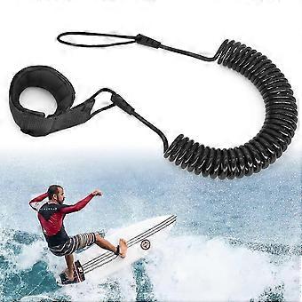 Surf Leash Ankle Strap for SUP Kayak and Surfboard Bodyboards TPU Elastic Foot Rope with Soft Padding Black