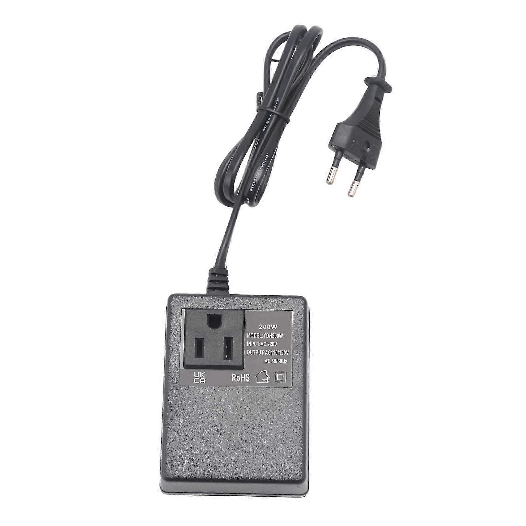 200W Voltage Converter Transcompatible withmer - Step-Down Transcompatible withmer EU Plug
