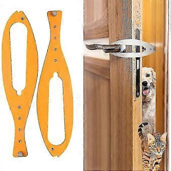 2pcs Cat Door Holder Latch, Flex Latch Cat Door Stopper With Adjustable Strap 2.5-6" Wide, Easy To Install High Quality N