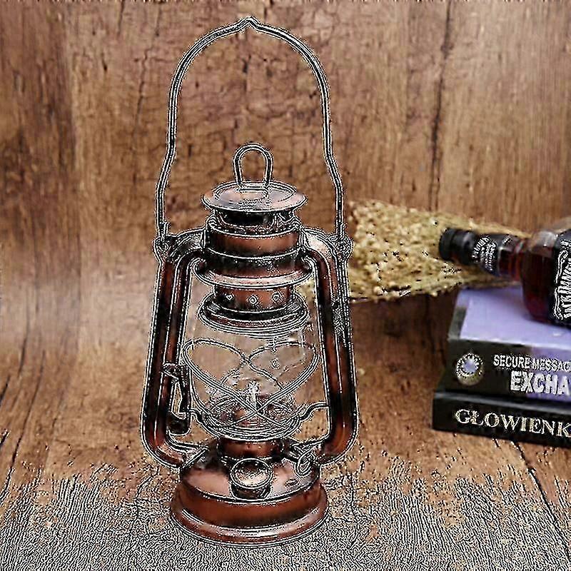 LED Retro Camping Lantern Battery Powered Dimmable 24.5cm