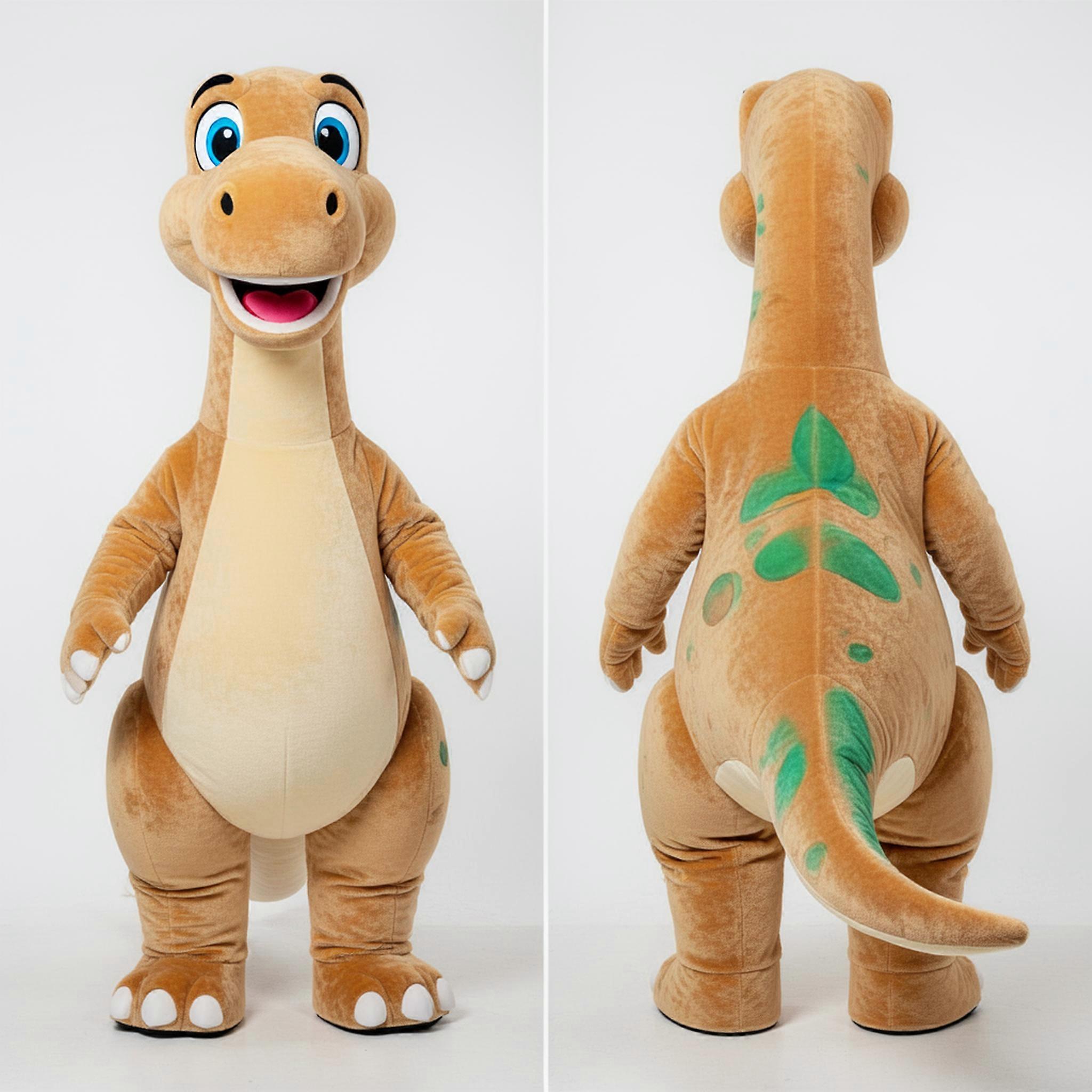 MASTICOT Tan Gentle Giant Brachiosaurus Mascot
