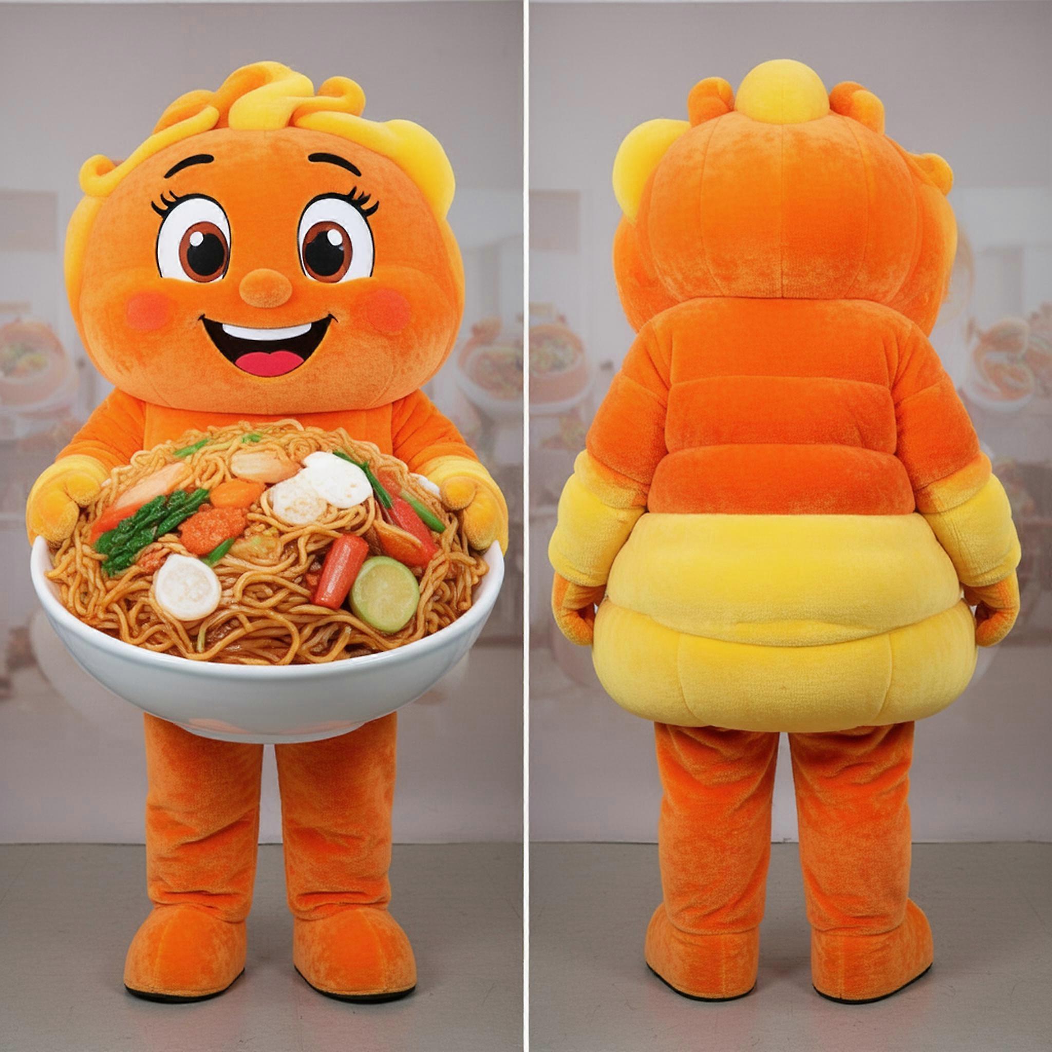 MASTICOT Vibrant Orange Padded Pad Thai Mascot