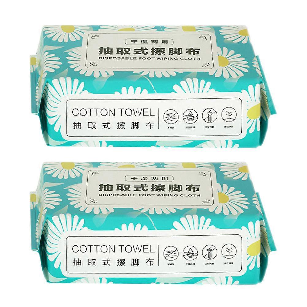 Multi-Function Disposable Foot Towels White for Comfortable Cleaning 2 Bags Spa