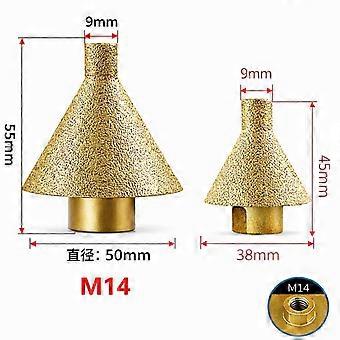 M10 M14 diamantfaskärnborr, 38 mm/50 mm förstorat hål avfasningsslipverktyg för granit
