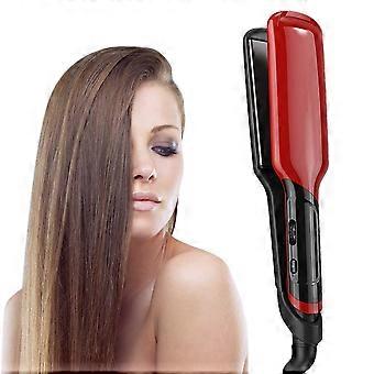 2 in 1 Hair Straightener and Curler Ceramic Flat Iron with Adjustable Temperature and Fast HeatUp