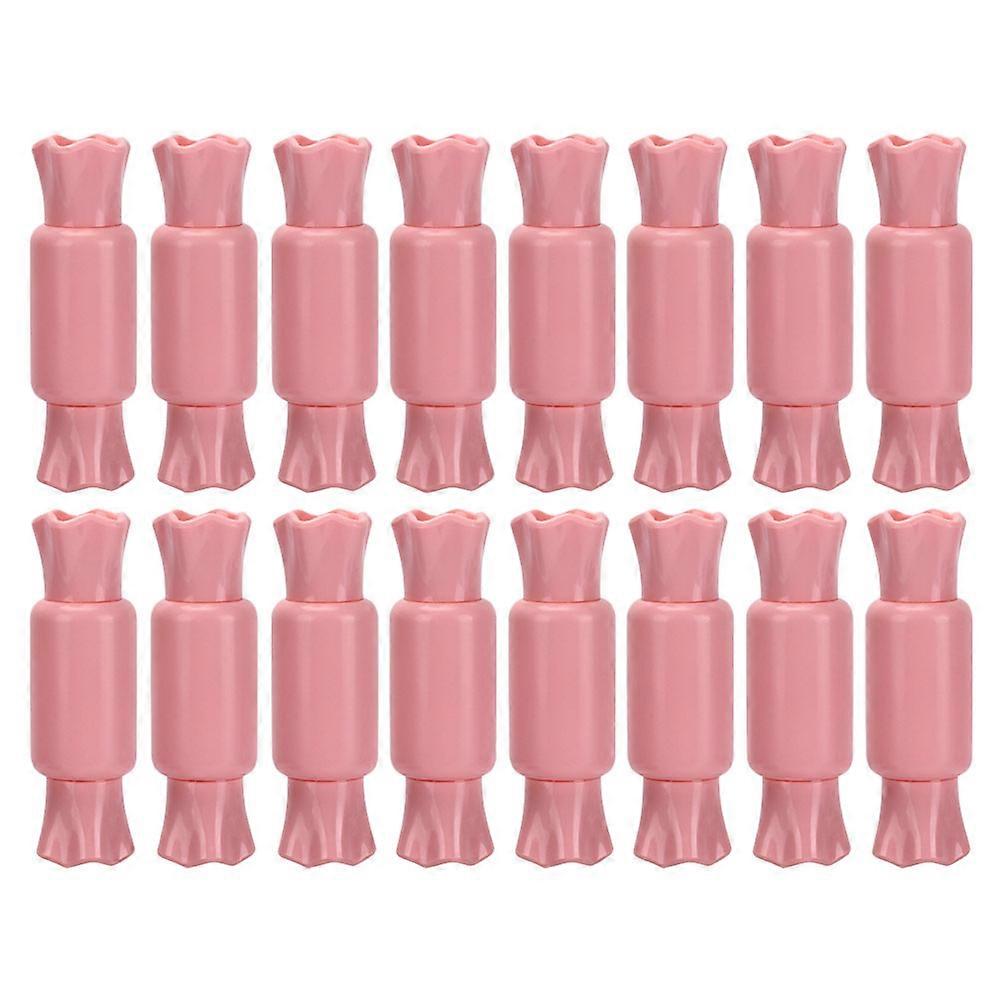 Lip Gloss Container Pink Candy Shape for Storage Use 16Pcs