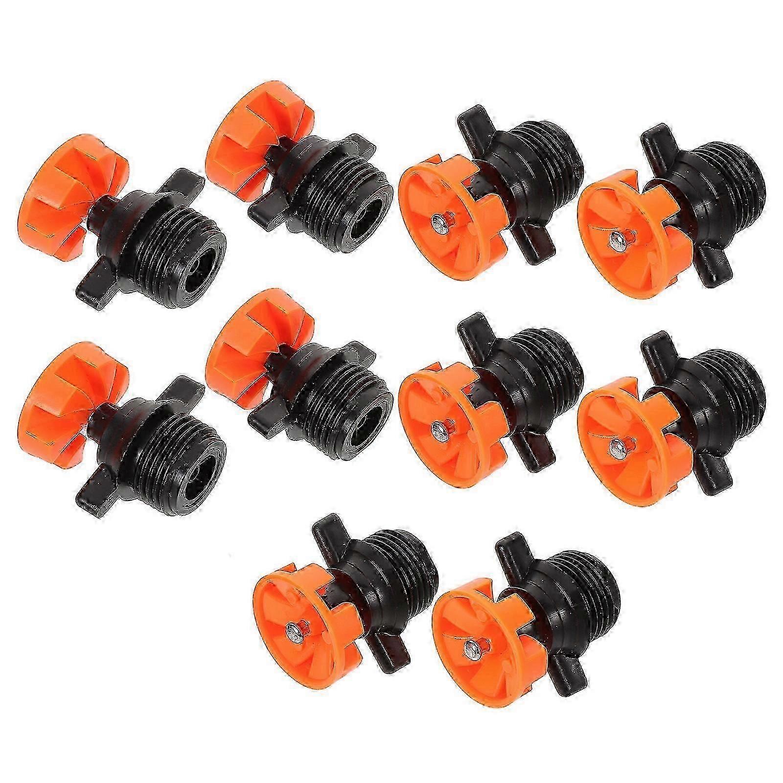 Sprinkler 10Pcs Plastic Automatic Rotating Nozzle compatible withAgricultural Use