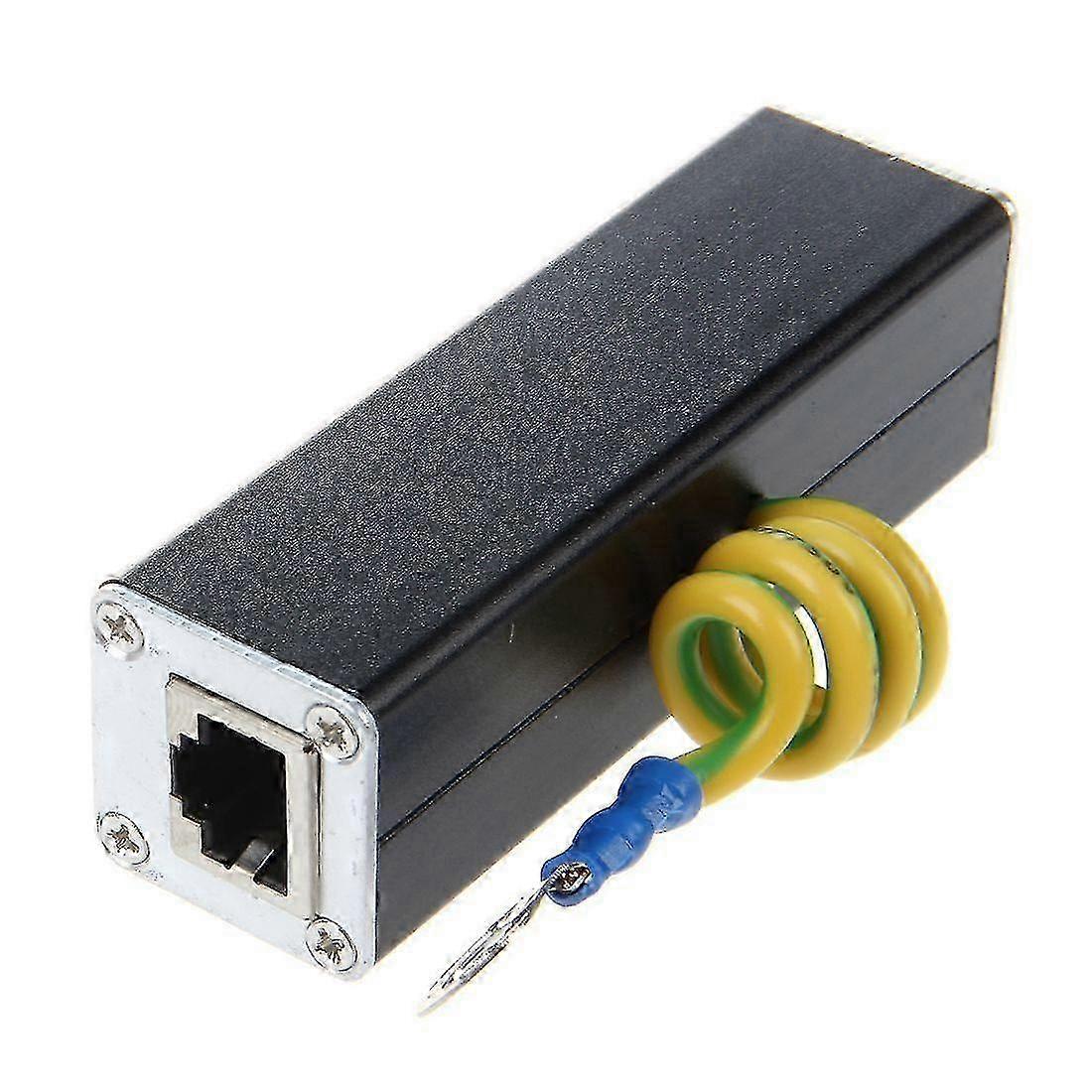 Semoic Rj45 Plug Ethernet Network Surge Protector Thunder Arrester 100mhz