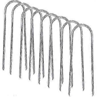 Galvanized Steel Trampoline Wind Stakes Heavy Duty U Type Sharp Ends Safety Ground Anchor