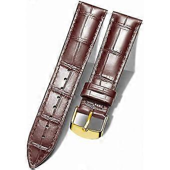 Mehrfarbiges Uhrenarmband aus echtem Leder für Männer und Frauen, wasserdicht (17mm)