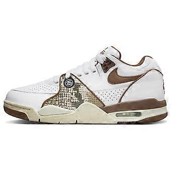 Nike Air Flight '89 Low X Stüssy Weiß und Pekannuss FD6475-100