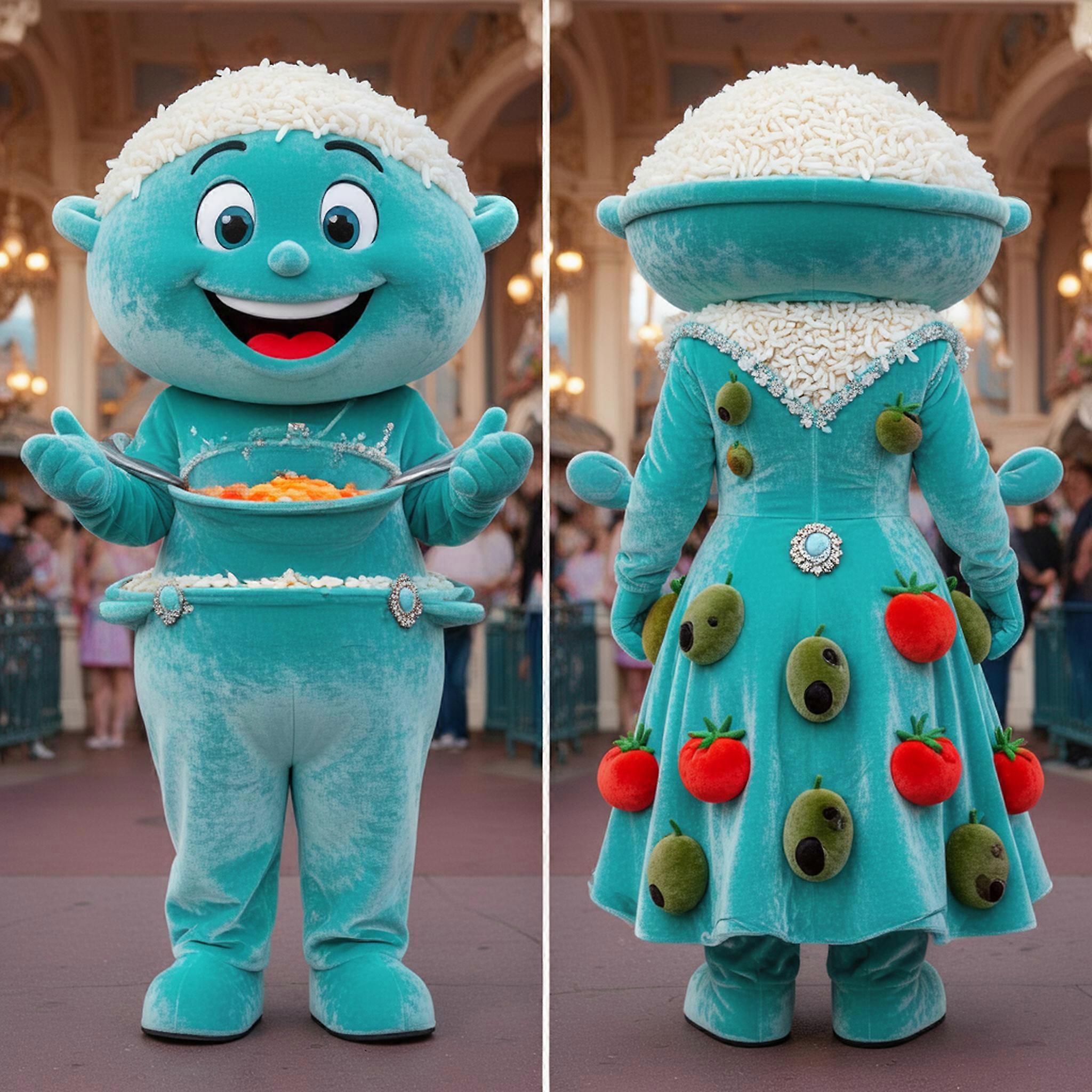 MASTICOT Turquoise Vibrant Paella Mascot