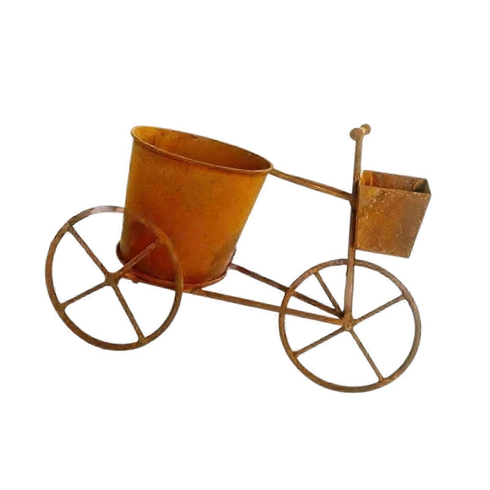Rust-Proof Wheeled Iron Garden Pot