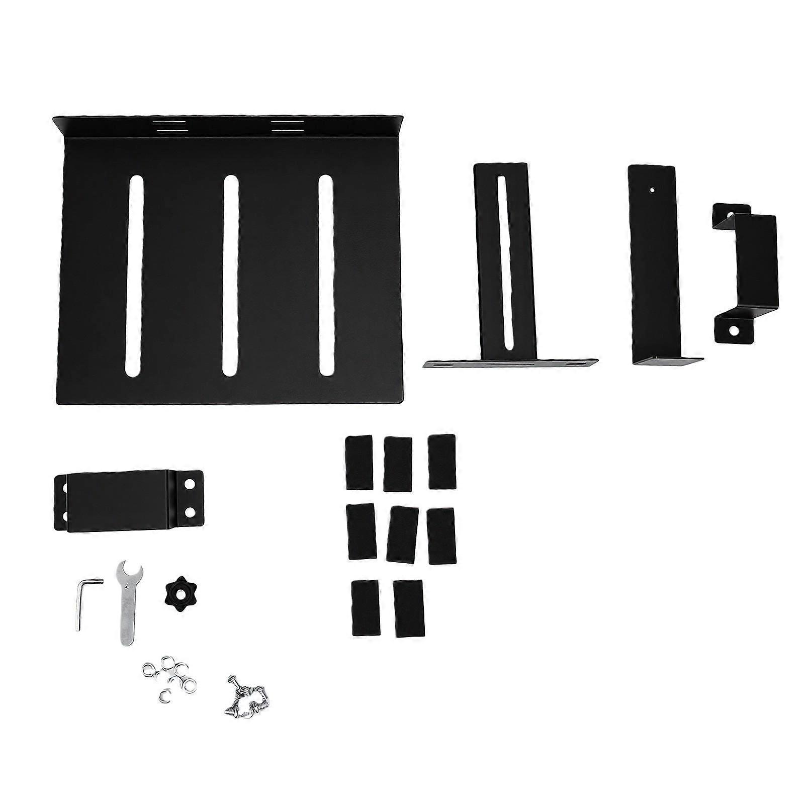 Adjustable PC Holder No Drill Installation Computer CPU Bracket 20kg Load Capacity for Home Office