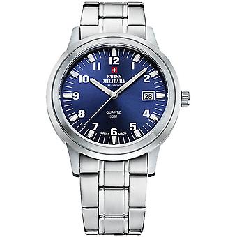Swiss militar Chrono relógio de quartzo analógico homem com SMP 36004.08 pulseira de aço inoxidável