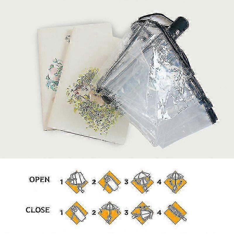 Auto-Open Transparent Windproof Umbrella