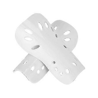 Soccer & Basketball Leg Protection Shin Guards for Men (2 pcs, White)
