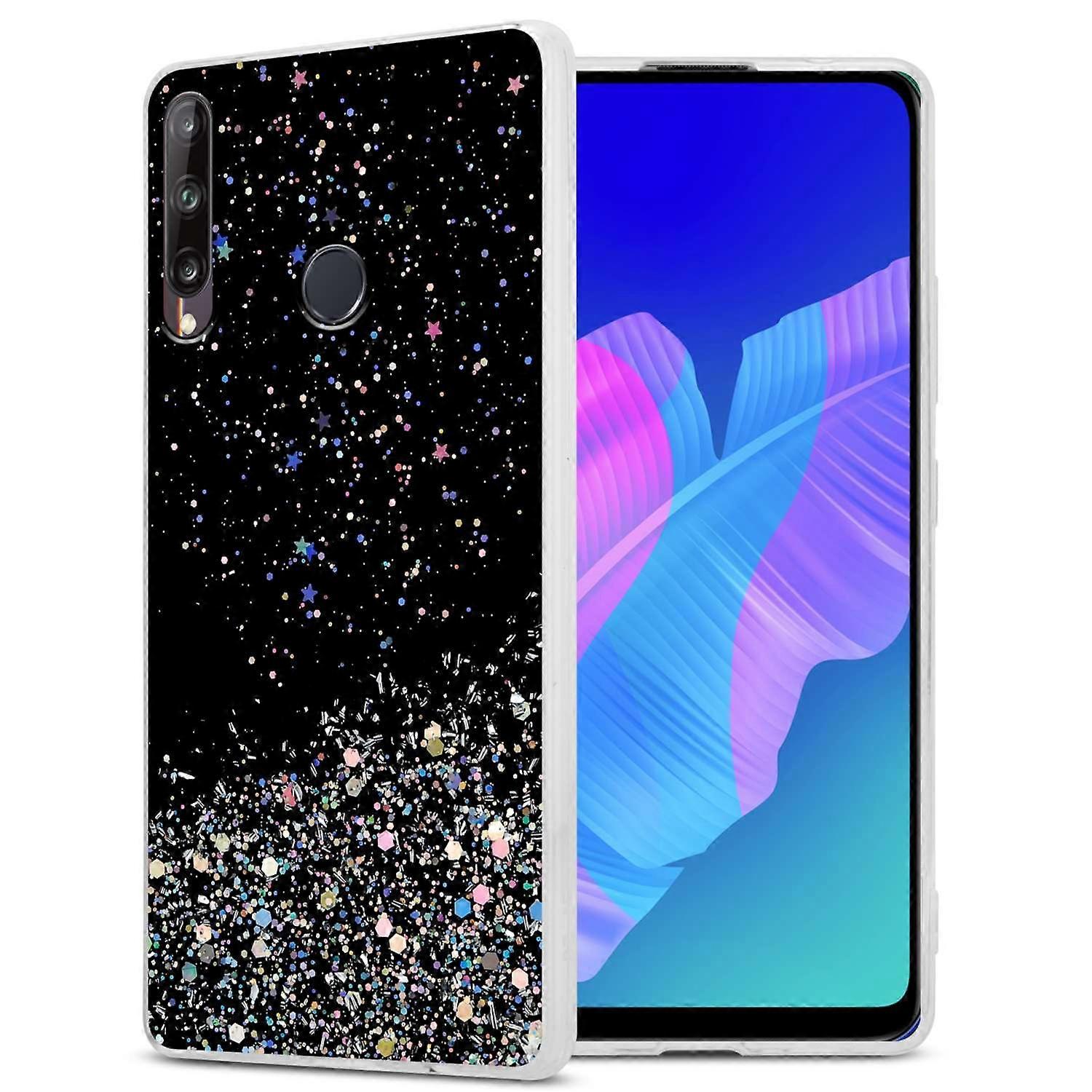 Huawei P40 LITE E Protective Case TPU - Transparent with Glitter