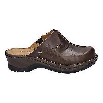 Women's Josef Seibel Catalonia 48 | Brown Leather | Ladies Closed Toe Slip On Mules