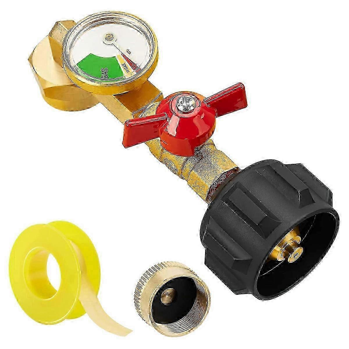 Brass 90° Propane Refill Adapter