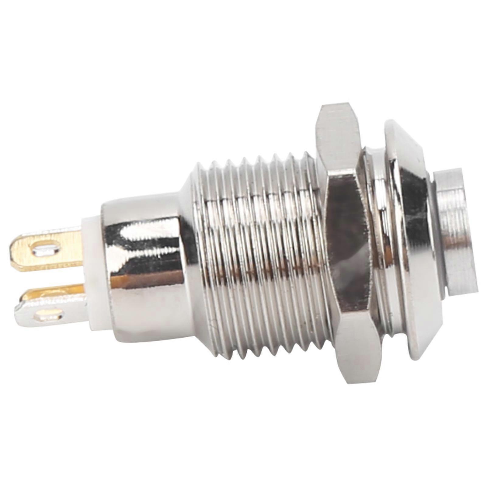 10mm Metal Push Button Switch Waterproof SelfLocking Start Switch with Light 3V(Blue )