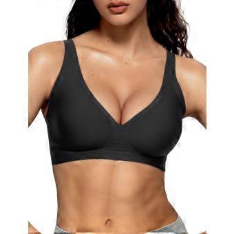 Popular seamless underwear deep V jelly large size bra without steel ring sexy bra underwear customization