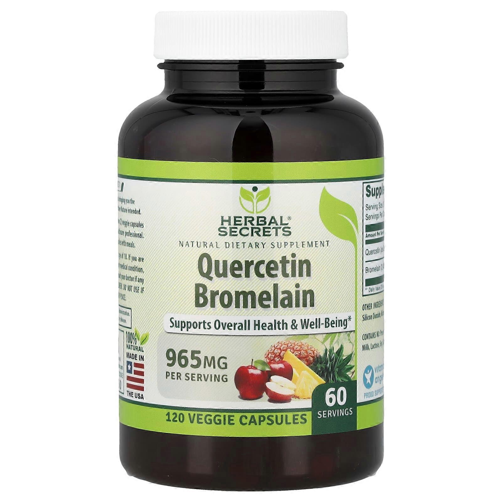 Herbal Secrets, Quercetin Bromelain, 120 Veggie Capsules