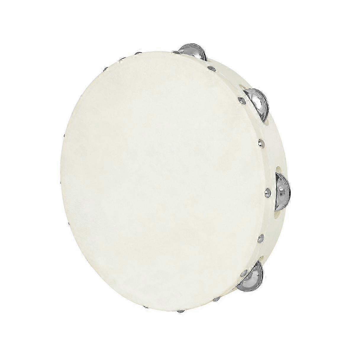 10-Inch Solid Birch Tambourine Lambskin Head