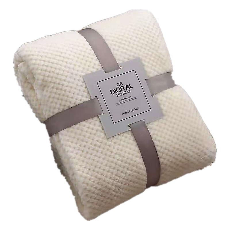 Oversized Soft Blanket Flannel Wool Blanket Jacquard Woven Comfortable Soft Warm Plush Blanket