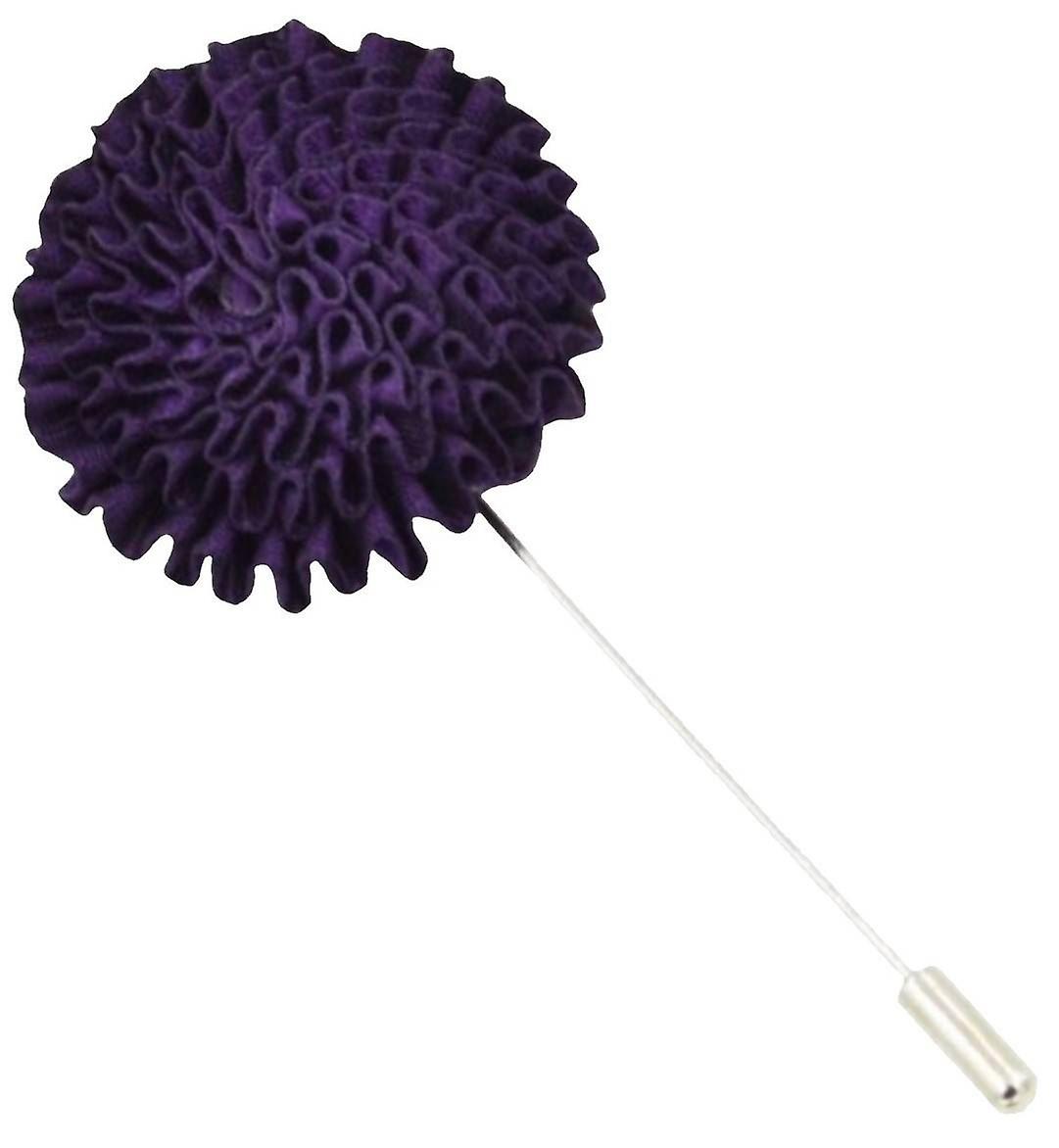 Bassin and Brown Chrysanthemum Flower Jacket Lapel Pin - Purple