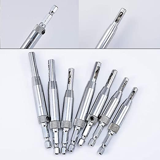 7 Piece Self Centering Hinge Drill Bit Set Woodworking Tools