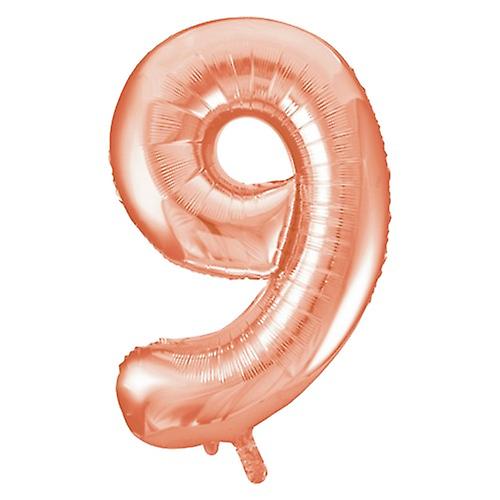 Unique Party 34 Inch Rose Gold Supershape Number Foil Balloon